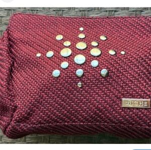 🍭🏍Miche Burgundy Clutch with Silver Accents